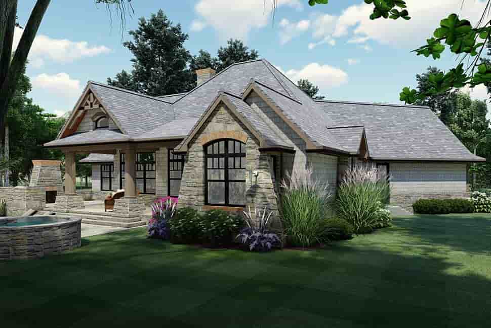 Craftsman, Tuscan House Plan 65867 with 3 Beds, 2 Baths, 2 Car Garage Picture 4