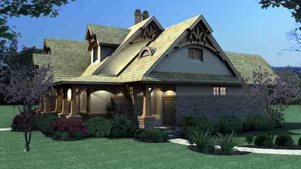 Bungalow, Cottage, Craftsman, Tuscan House Plan 65870 with 3 Beds, 2 Baths, 2 Car Garage Picture 6