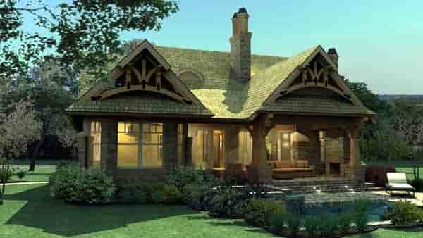Bungalow, Cottage, Craftsman, Tuscan House Plan 65870 with 3 Beds, 2 Baths, 2 Car Garage Picture 7
