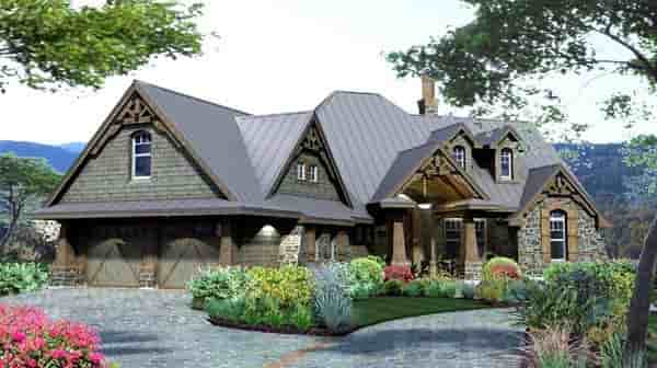 Craftsman, Tuscan House Plan 65871 with 3 Beds, 3 Baths, 2 Car Garage Picture 1