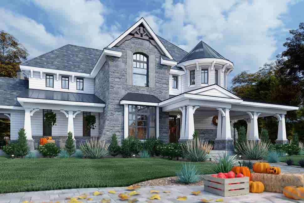 Cottage, Craftsman, European, Tuscan House Plan 65872 with 4 Beds, 4 Baths, 3 Car Garage Picture 4
