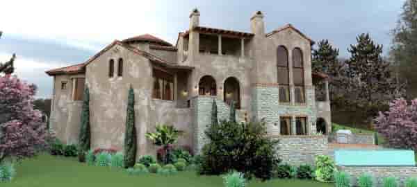 Italian, Mediterranean, Tuscan House Plan 65881 with 4 Beds, 5 Baths, 2 Car Garage Picture 3