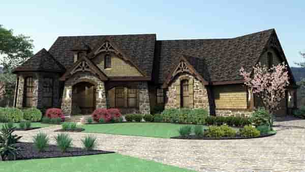 Craftsman, Tuscan House Plan 65888 with 3 Beds, 3 Baths, 2 Car Garage Picture 3