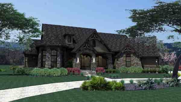 Craftsman, Tuscan House Plan 65888 with 3 Beds, 3 Baths, 2 Car Garage Picture 4