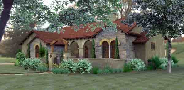 Cottage, European, Mediterranean, Tuscan House Plan 65893 with 3 Beds, 2 Baths, 2 Car Garage Picture 1