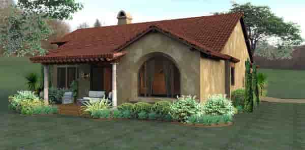 Cottage, European, Mediterranean, Tuscan House Plan 65893 with 3 Beds, 2 Baths, 2 Car Garage Picture 2