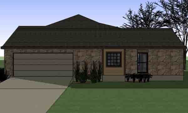 Cottage, Country, Traditional House Plan 65898 with 3 Beds, 2 Baths, 2 Car Garage Picture 2