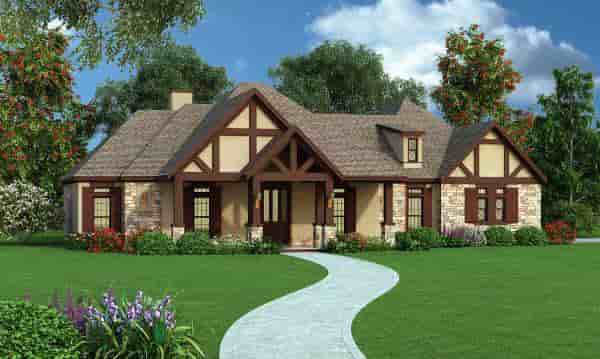 Traditional House Plan 65971 with 3 Beds, 4 Baths, 2 Car Garage Picture 1