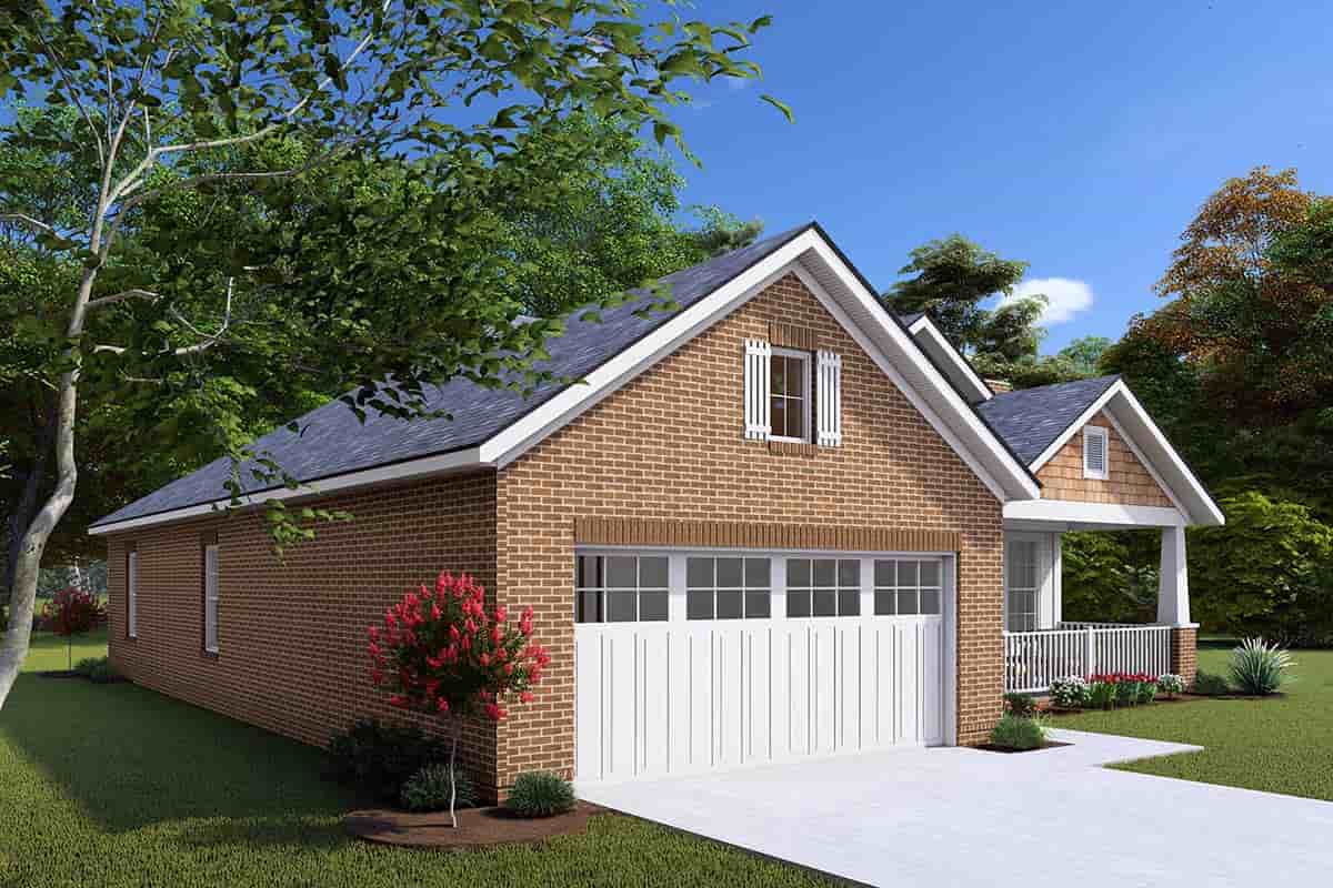 Bungalow, Cottage, Craftsman House Plan 66466 with 4 Beds, 2 Baths, 2 Car Garage Picture 2