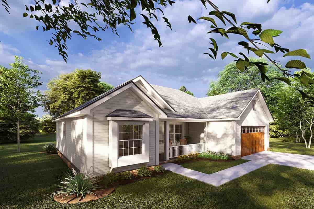 Ranch, Traditional House Plan 66490 with 3 Beds, 2 Baths, 2 Car Garage Picture 2