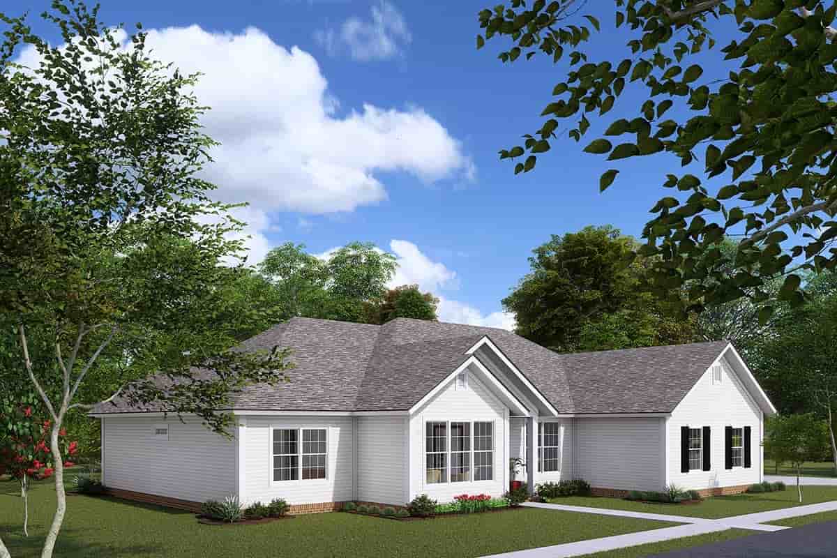 Traditional House Plan 66552 with 3 Beds, 2 Baths, 2 Car Garage Picture 2