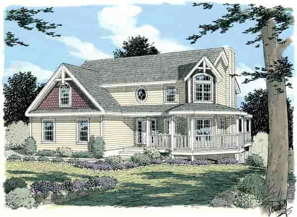 Farmhouse House Plan 67207 with 3 Beds, 3 Baths, 2 Car Garage Picture 2
