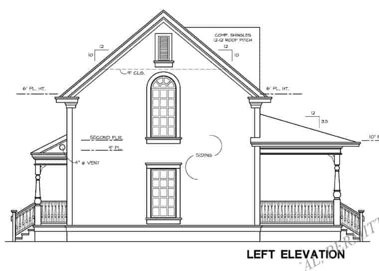 Traditional House Plan 67605 with 2 Beds, 3 Baths Picture 1