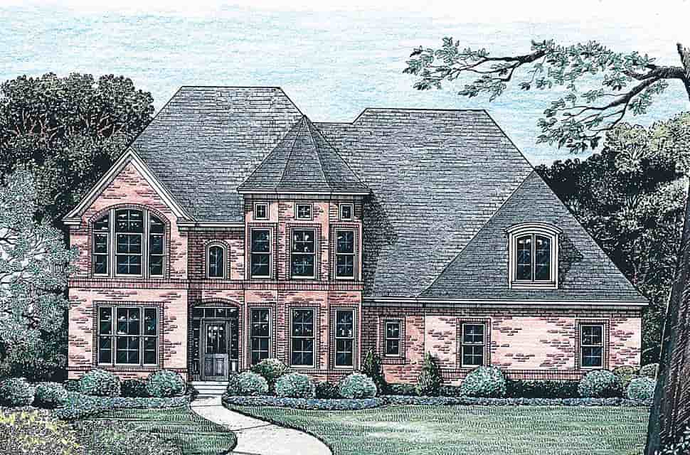 European, Victorian House Plan 68134 with 4 Beds, 4 Baths, 3 Car Garage Picture 3