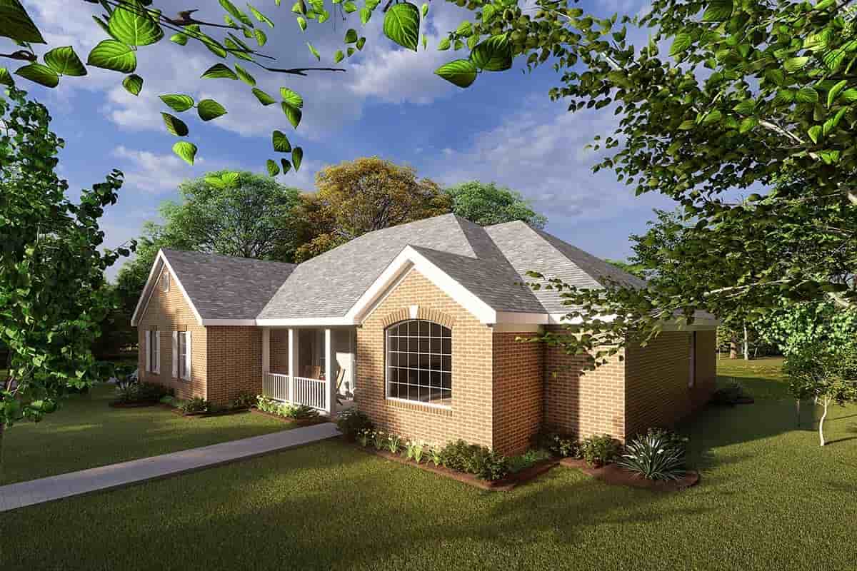 Traditional House Plan 68149 with 4 Beds, 2 Baths, 2 Car Garage Picture 1
