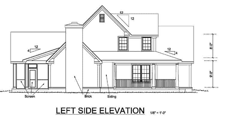 Country, Farmhouse House Plan 68170 with 3 Beds, 3 Baths, 2 Car Garage Picture 1