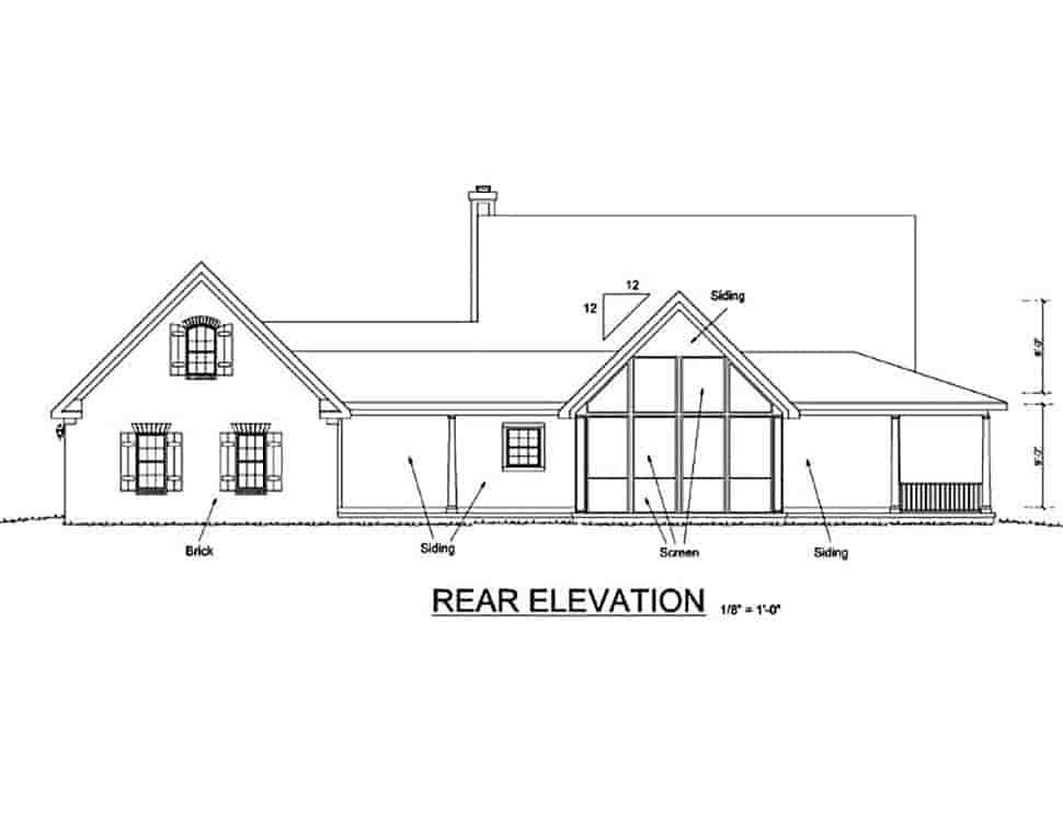 Country, Southern House Plan 68172 with 3 Beds, 3 Baths, 2 Car Garage Picture 8