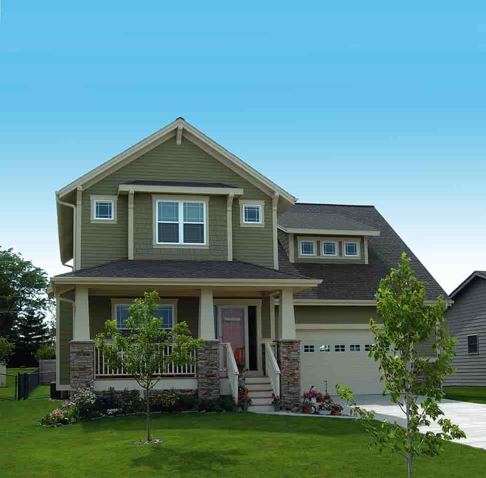 Craftsman House Plan 68234 with 3 Beds, 3 Baths, 2 Car Garage Picture 3