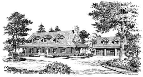 Country, Farmhouse, Ranch, Southern House Plan 69020 with 3 Beds, 2 Baths, 3 Car Garage Picture 3