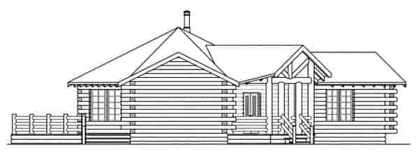 Log, One-Story House Plan 69205 with 2 Beds, 2 Baths Picture 1