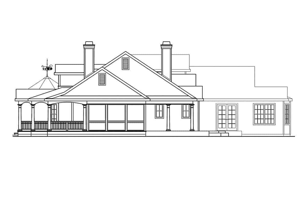 Country, Florida, Ranch House Plan 69296 with 4 Beds, 6 Baths, 3 Car Garage Picture 1
