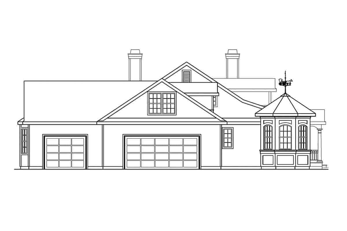 Country, Florida, Ranch House Plan 69296 with 4 Beds, 6 Baths, 3 Car Garage Picture 2