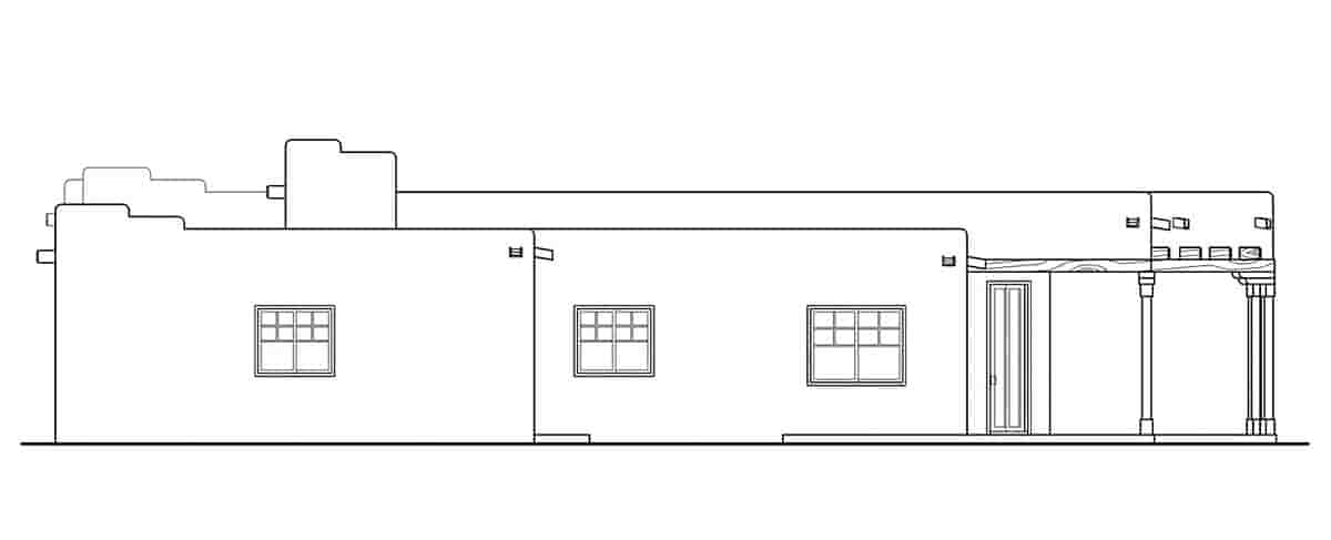 Santa Fe, Southwest House Plan 69352 with 3 Beds, 2 Baths, 2 Car Garage Picture 1