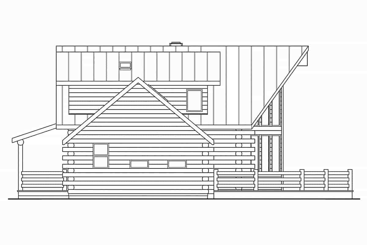 Contemporary, Log House Plan 69362 with 3 Beds, 2.5 Baths Picture 1