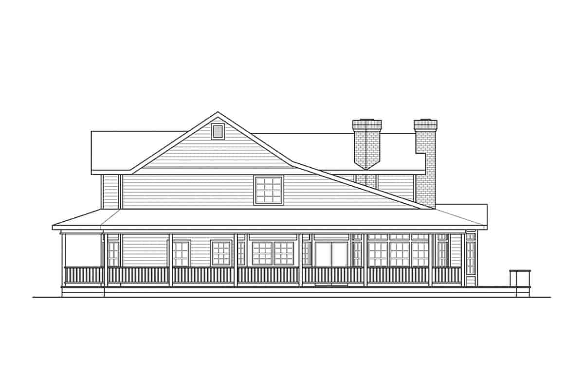 Country, Farmhouse House Plan 69366 with 4 Beds, 3.5 Baths, 3 Car Garage Picture 1