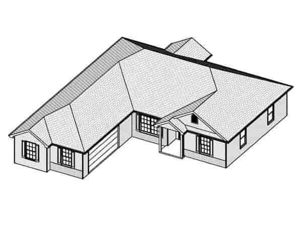 Traditional House Plan 70303 with 3 Beds, 2 Baths, 2 Car Garage Picture 1