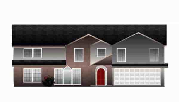 Contemporary House Plan 70929 with 4 Beds, 3 Baths, 2 Car Garage Picture 3