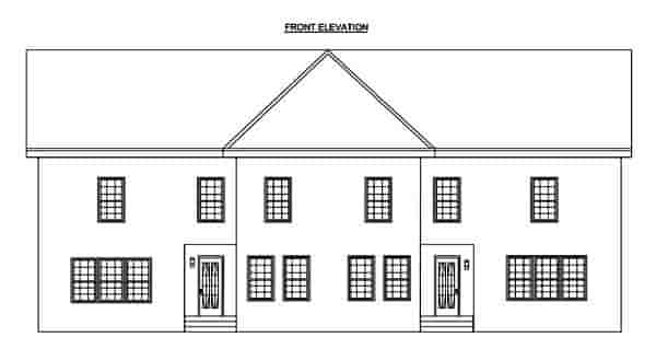 Contemporary Multi-Family Plan 70931 with 6 Beds, 6 Baths Picture 3