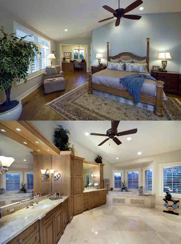 Coastal, Contemporary, Florida, Mediterranean House Plan 71509 with 3 Beds, 4 Baths, 4 Car Garage Picture 2