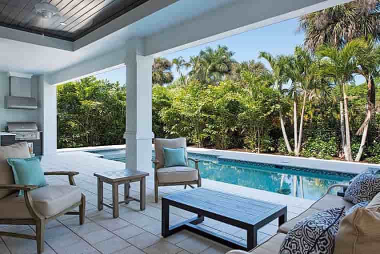 Coastal, Florida, Mediterranean House Plan 71552 with 4 Beds, 5 Baths, 3 Car Garage Picture 20