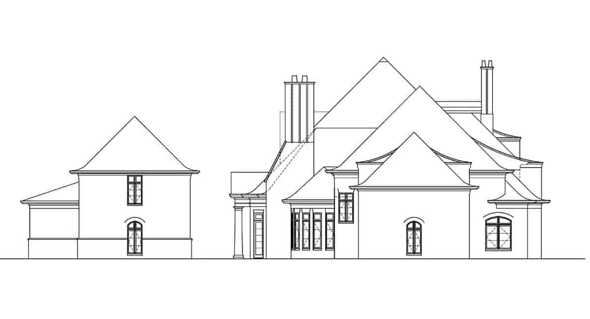 European, Greek Revival House Plan 72126 with 7 Beds, 9 Baths, 5 Car Garage Picture 2