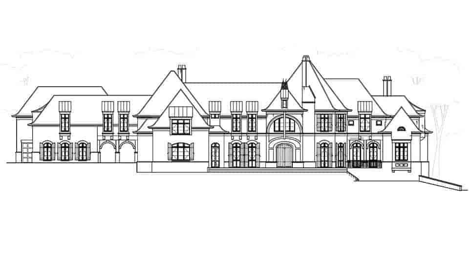 European, Greek Revival House Plan 72126 with 7 Beds, 9 Baths, 5 Car Garage Picture 3