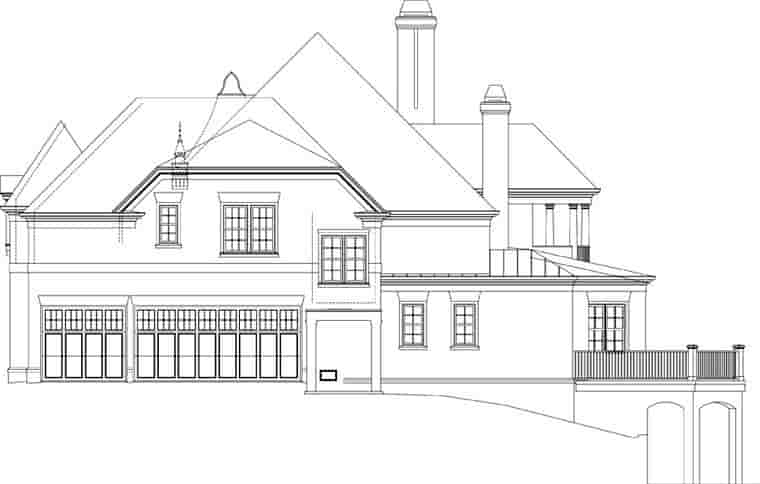 European House Plan 72165 with 4 Beds, 5 Baths, 3 Car Garage Picture 2