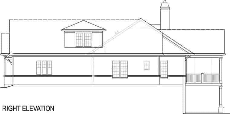 Cottage, Craftsman, Traditional House Plan 72220 with 4 Beds, 4 Baths, 2 Car Garage Picture 4