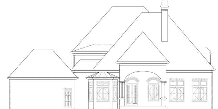 European House Plan 72227 with 4 Beds, 3 Baths, 3 Car Garage Picture 4