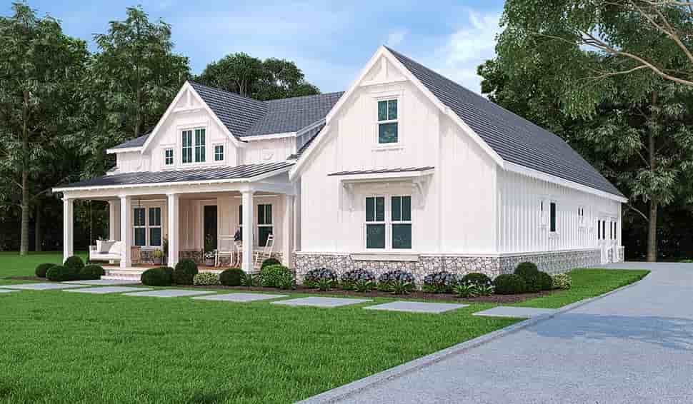 Country, Farmhouse, One-Story, Southern House Plan 72250 with 3 Beds, 4 Baths, 2 Car Garage Picture 3