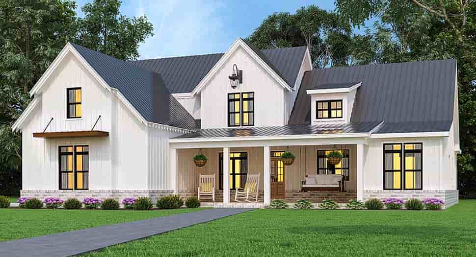 Farmhouse, Ranch, Traditional House Plan 72253 with 3 Beds, 3 Baths, 2 Car Garage Picture 4