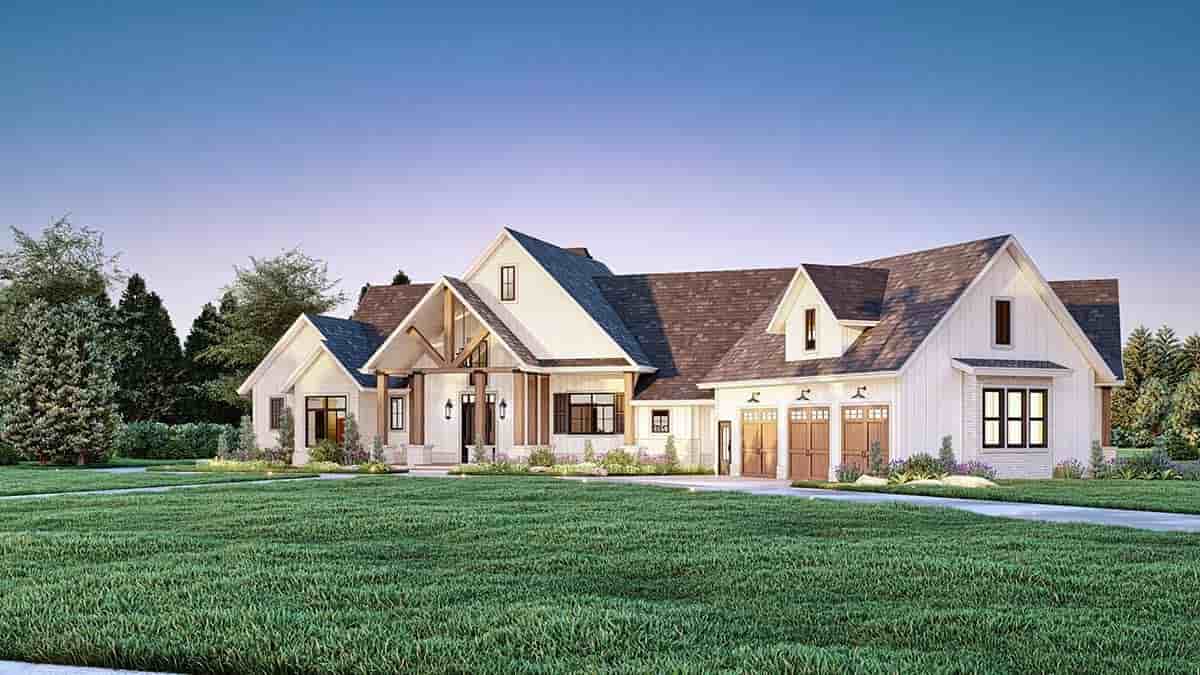 Country, Craftsman, Farmhouse, Traditional House Plan 72263 with 4 Beds, 4 Baths, 3 Car Garage Picture 1