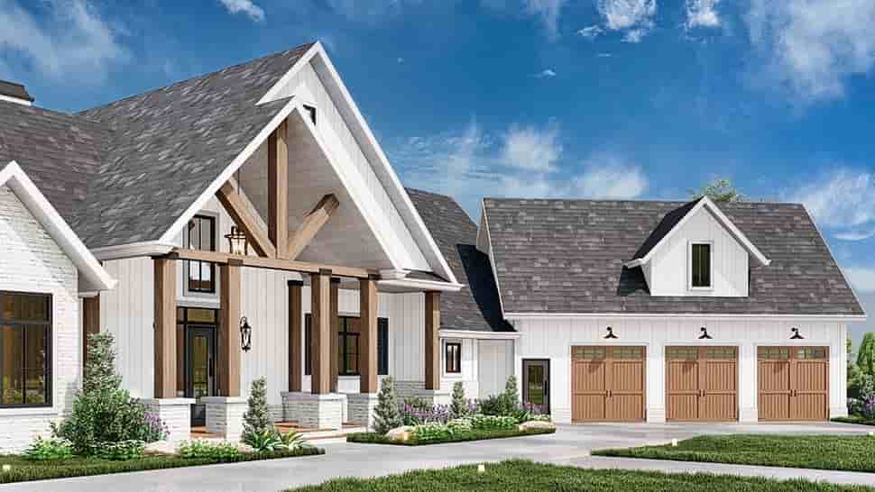 Country, Craftsman, Farmhouse, Traditional House Plan 72263 with 4 Beds, 4 Baths, 3 Car Garage Picture 2