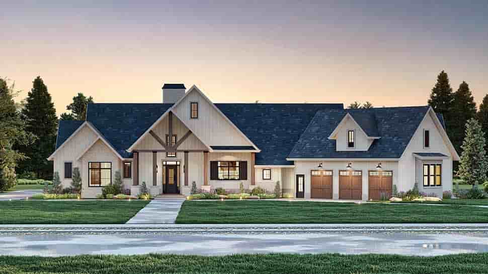 Country, Craftsman, Farmhouse, Traditional House Plan 72263 with 4 Beds, 4 Baths, 3 Car Garage Picture 3