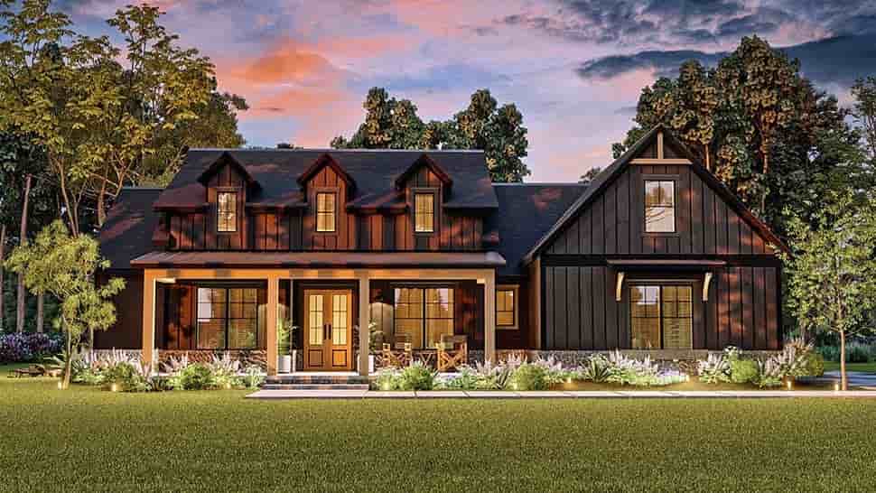 Country, Craftsman, Farmhouse House Plan 72264 with 3 Beds, 3 Baths, 3 Car Garage Picture 3