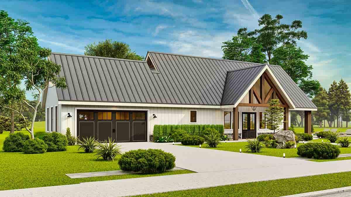 Country, Craftsman, Ranch House Plan 72275 with 3 Beds, 2 Baths, 2 Car Garage Picture 2