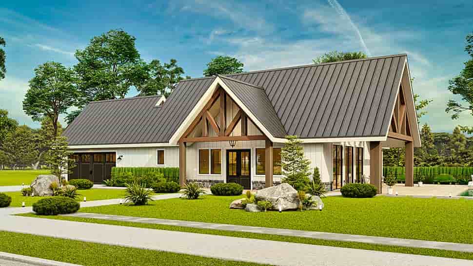 Country, Craftsman, Ranch House Plan 72275 with 3 Beds, 2 Baths, 2 Car Garage Picture 3