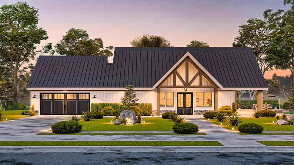 Country, Craftsman, Ranch House Plan 72275 with 3 Beds, 2 Baths, 2 Car Garage Picture 4