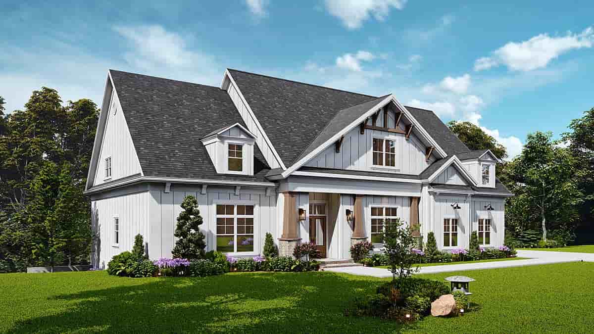 Country, Craftsman, Traditional House Plan 72276 with 4 Beds, 5 Baths, 2 Car Garage Picture 2
