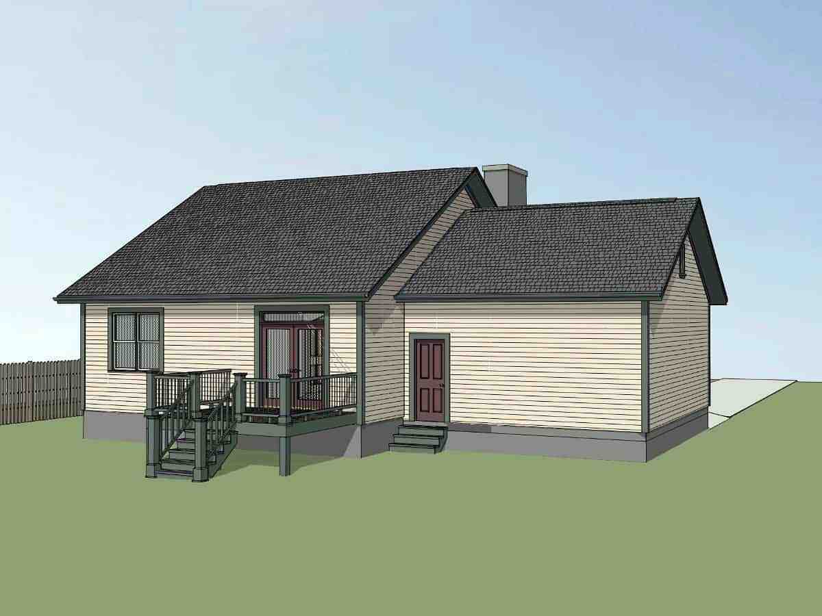 Bungalow House Plan 72728 with 3 Beds, 2 Baths, 2 Car Garage Picture 2